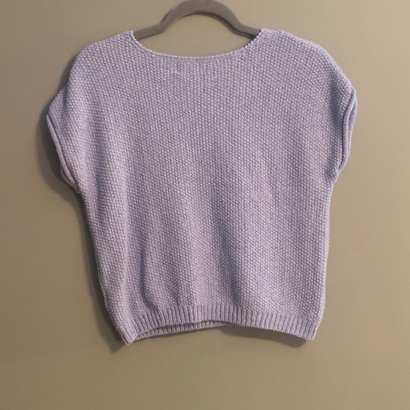 JESSICA SIMPSON LIGHT BLUE KNIT LIGHTWEIGHT SWEATER - Picture 3 of 3